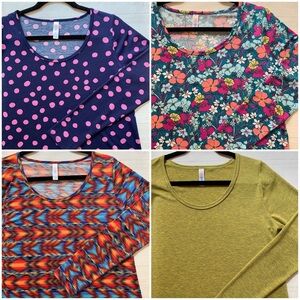 4pack of NEW Medium LuLaRoe Lynnae Long Sleeve Shirts